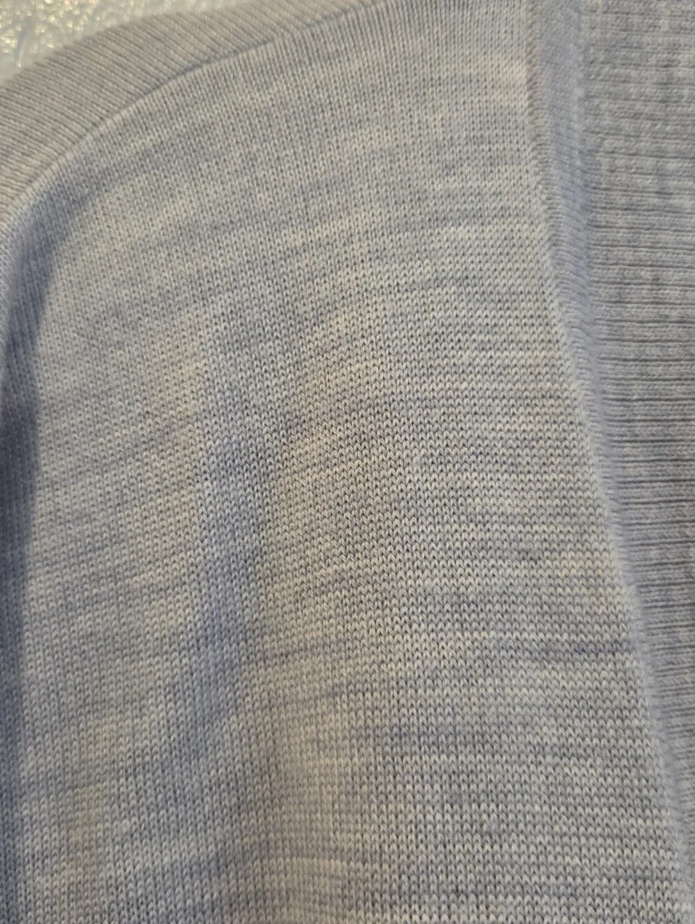 Lululemon Light Gray Blue Open-Front Ribbed Pocket Cardigan Sweater